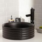 Cuba De Apoio Para Banheiro Redonda Slim Louça Cerâmica 38 Cm