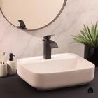 Cuba De Apoio Para Banheiro Retangular Louça Cerâmica Clorita