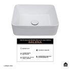 Cuba De Apoio Para Banheiro Retangular Louça Cerâmica Galena