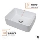 Cuba De Apoio Para Banheiro Retangular Louça Cerâmica Galena