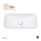 Cuba De Apoio Para Banheiro Retangular Louça Cerâmica Serafin