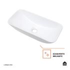 Cuba De Apoio Para Banheiro Retangular Louça Cerâmica Serafin