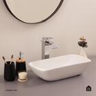 Cuba De Apoio Para Banheiro Retangular Louça Cerâmica Serafin