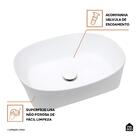 Cuba De Apoio Para Banheiro Retangular Louça Cerâmica Urban P