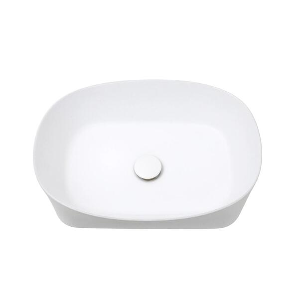 Cuba De Apoio Para Banheiro Retangular Louça Cerâmica Urban P