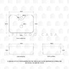 Cuba De Apoio Para Banheiro Retangular Slim Louça Cerâmica 40