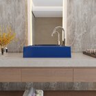 Cuba De Apoio Para Banheiro Roma Rl545 Retangular Azul Escuro