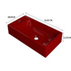 Cuba De Apoio Para Banheiro Roma Rl545 Retangular Vermelho