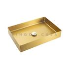 Cuba De Apoio Para Banheiro Slim Retangular Aço Inox 304 Maku