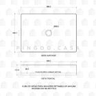 Cuba De Apoio Para Banheiro Slim Retangular Aço Inox 304 Maku