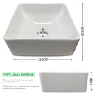 Cuba De Apoio Pia Lavabo Mondialle Hana Quadrada - 30 X 12cm