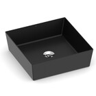 Cuba de Apoio Cerâmica Quadrada Preta 12x38x38cm Platinum Incepa