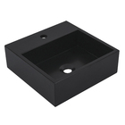 Cuba de Apoio Pedra Quadrada Preta 13x40x40cm Gold Venturi