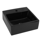 Cuba de Apoio Cerâmica Quadrada Preta 15,5x41x41cm Q1 Celite