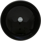 Cuba de Apoio Vidro Redonda Preta 35x35cm Sensea