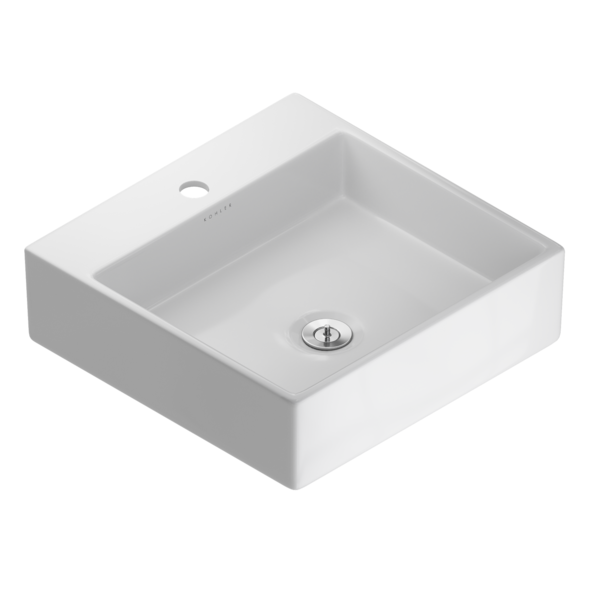 Cuba de Apoio Cerâmica Quadrada Branca 12x41x41 Taut Kohler