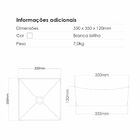 Cuba De Apoio Quadrada Branca 34cm Moana Mondialle Peq. Def -