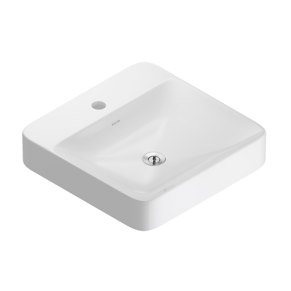 Cuba de Apoio Cerâmica Quadrada Branca 8,3x41,4x44,6 Flow Kohler