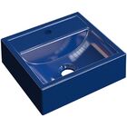 Cuba De Apoio Quadrada C01 Para Banheiro Q32w Azul Escuro - L