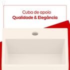 Cuba De Apoio Quadrada Com Mesa Loft 35x35cm Biscuit