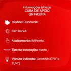 Cuba De Apoio Quadrada Com Mesa Loft 35x35cm Biscuit