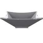 Cuba De Apoio Quadrada Lux Para Banheiro Lavabo C01 L30 Cinza