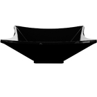 Cuba De Apoio Quadrada Lux Para Banheiro Lavabo C01 L30 Preto