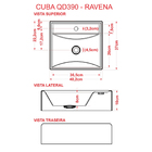 Cuba De Apoio Quadrada Para Banheiro Lavabo C01 Q39w Branco -