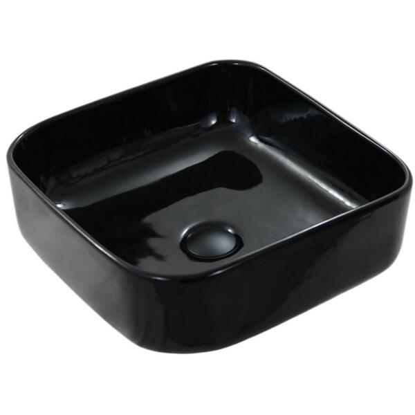 Cuba De Apoio Quadrada Preto Brilho Móvel Do Brasil