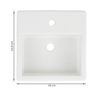 Cuba de Apoio Quadradeck 40 Branco Agnest