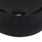 Cuba  De Apoio Redonda Cerâmica Bordeaux 36x36cm Preta Sensea