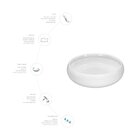 Cuba De Apoio Redonda 35,5x14cm Barocco Acqua Brasil Branco B