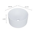 Cuba De Apoio Redonda Bl30 30,5x30,5cm Lapimat Branca Matte F