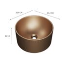 Cuba De Apoio Redonda Bl30 30,5x30,5cm Lapimat Cobre Matte Fo