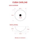 Cuba De Apoio Redonda Bl34 34x34cm Lapimat Cobre Matte Fosca