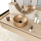 Cuba De Apoio Redonda Bl34 34x34cm Lapimat Cobre Matte Fosca