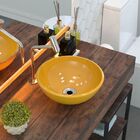 Cuba De Apoio Redonda C01 Para Banheiro R30w Amarelo - Lyam D