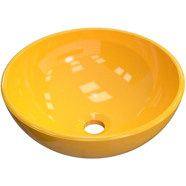 Cuba De Apoio Redonda C01 Para Banheiro R30w Amarelo - Lyam D