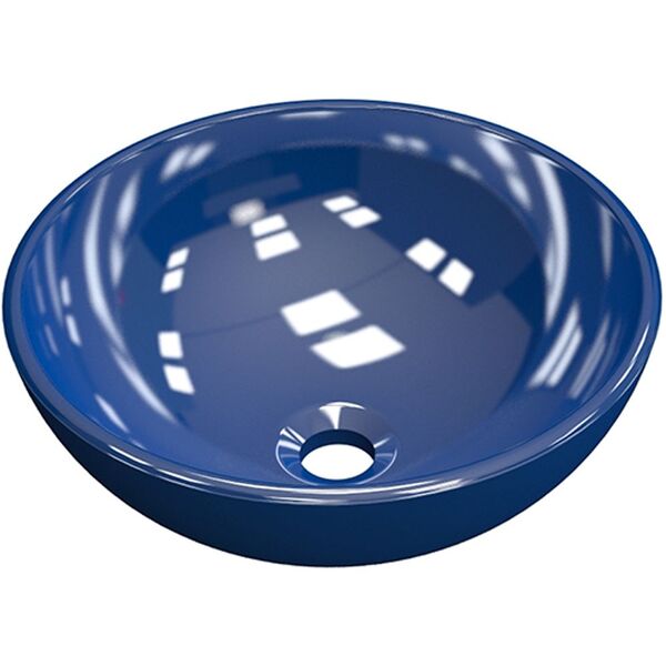 Cuba De Apoio Redonda C01 Para Banheiro R30w Azul Escuro - Ly