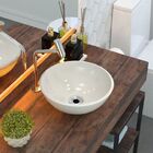 Cuba De Apoio Redonda C01 Para Banheiro R30w Bege - Lyam Decor