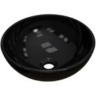 Cuba De Apoio Redonda C01 Para Banheiro R30w Preto Brilho - L