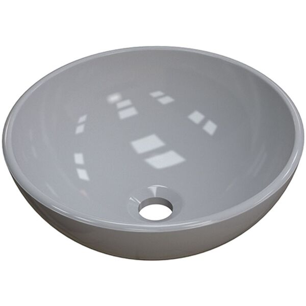 Cuba De Apoio Redonda C01 Para Banheiro R35w Cinza - Lyam Dec