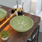 Cuba De Apoio Redonda C01 Para Banheiro R35w Verde Acqua - Ly