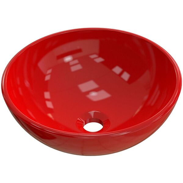 Cuba De Apoio Redonda C01 Para Banheiro R35w Vermelho - Lyam