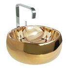 Cuba De Apoio Redonda Cerâmica Reno Rc 7001 Dourada
