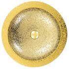 Cuba De Apoio Redonda Dourada Gold 16x40x40cm