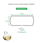 Cuba De Apoio Redonda Em Cerâmica Reno Rc 7000 Branca E Doura