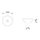 Cuba De Apoio Redonda Loft 35x35cm Branca