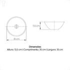 Cuba De Apoio Redonda Loft 35x35cm Branca