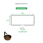 Cuba De Apoio Redonda Marrom Cerâmica Reno Rc 31